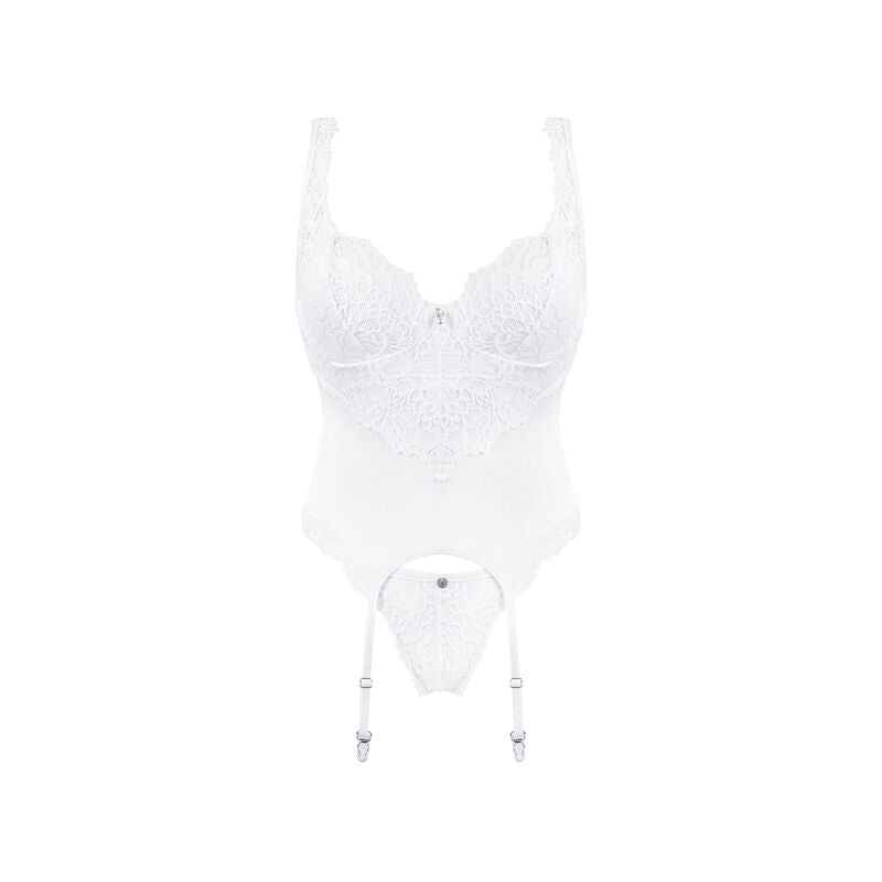 OBSESSIVE - CORSETTO E PERIZOMA AMOR BLANCO S/M