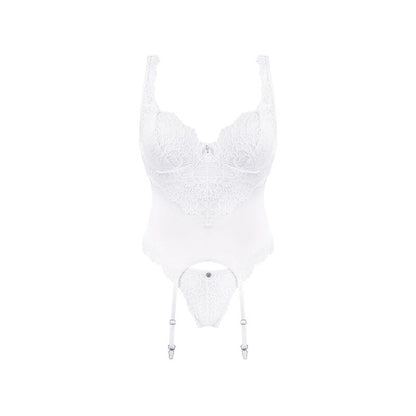 OBSESSIVE - CORSETTO E PERIZOMA AMOR BLANCO S/M