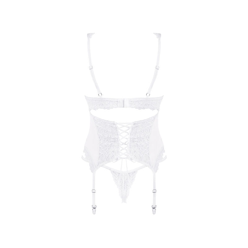 OBSESSIVE - CORSETTO E PERIZOMA AMOR BLANCO S/M