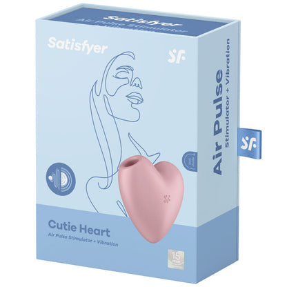 SATISFYER - CUTIE HEART STIMOLATORE E VIBRATORE A IMPULSI D'ARIA BLU