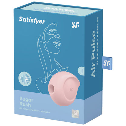 SATISFYER - STIMOLATORE DI IMPULSI D'ARIA SUGAR RUSH E VIBRATORE ROSA