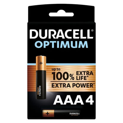 DURACELL - BATTERIA ALCALINA OPTIMUM 200 AAA LR03 4 UNIT