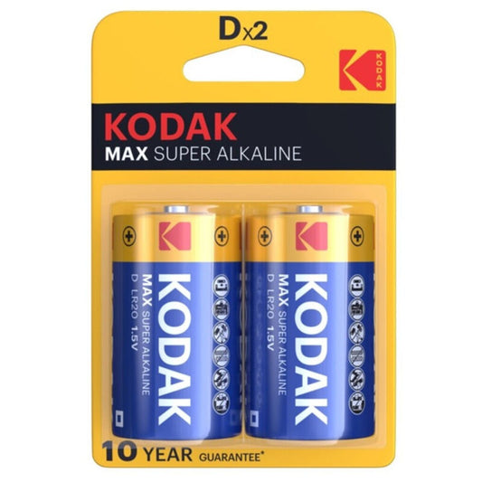 KODAK - BATTERIA ALCALINE MAX D LR20 2 UNITÀ