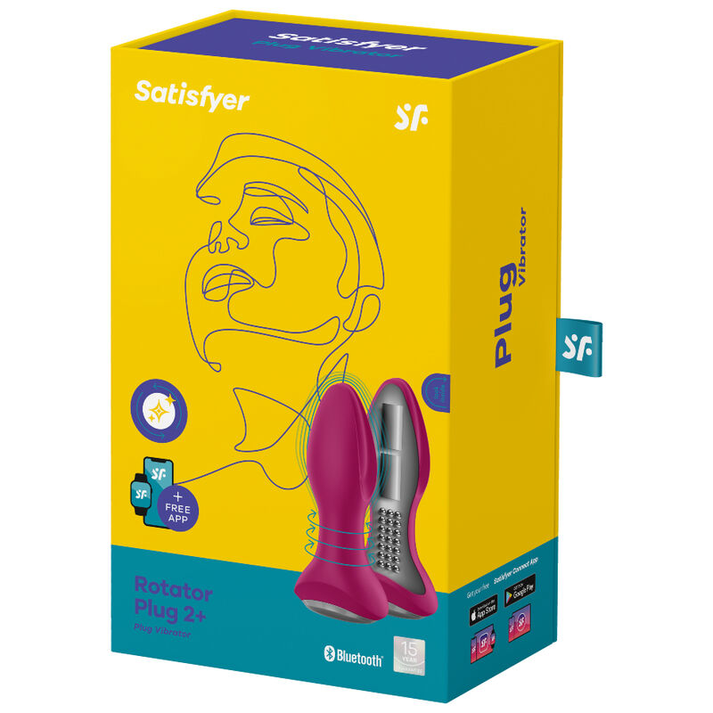 SATISFYER - ROTATOR PLUG 2+ APP VIBRANTE PLUG NERO