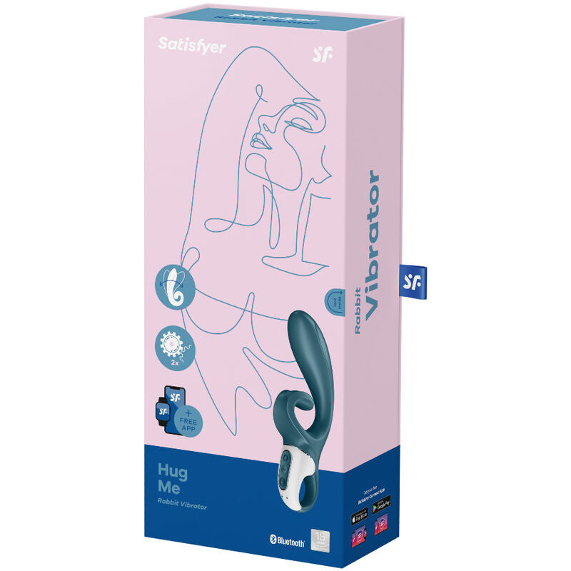 SATISFYER - APP VIBRATORE HUG ME RABBIT ROSA