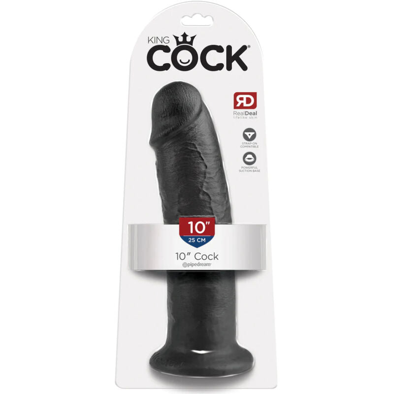 KING COCK - 10 DILDO NERO 25 CM