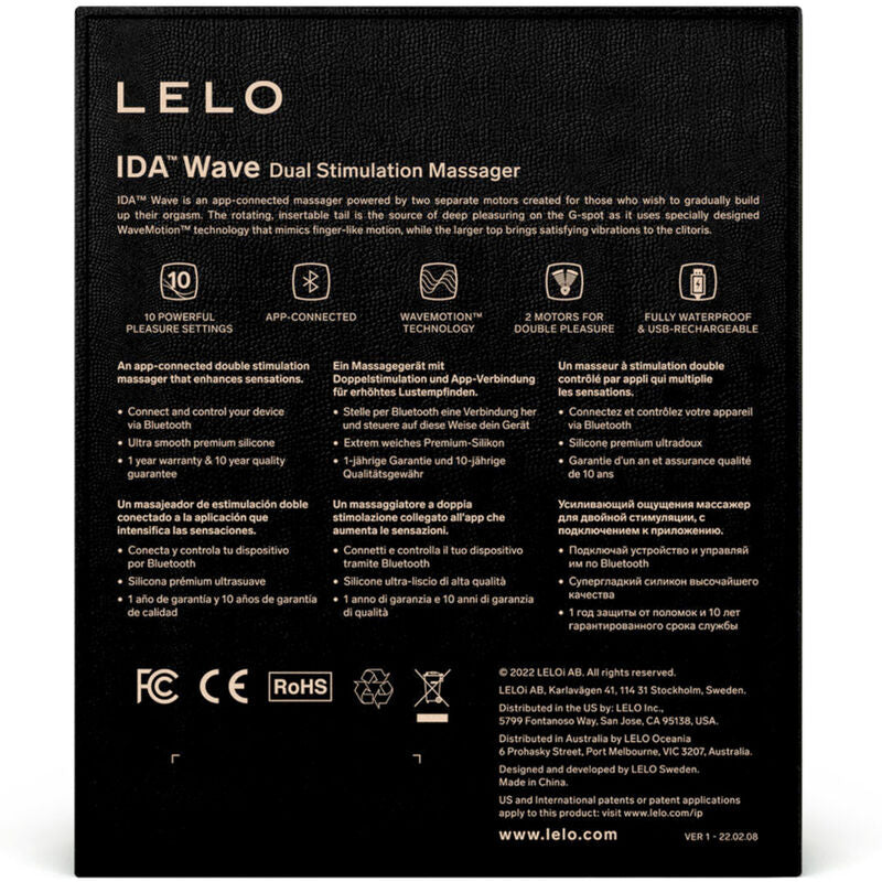 LELO - MASSAGGIATORE DI COPPIA IDA WAVE NERO