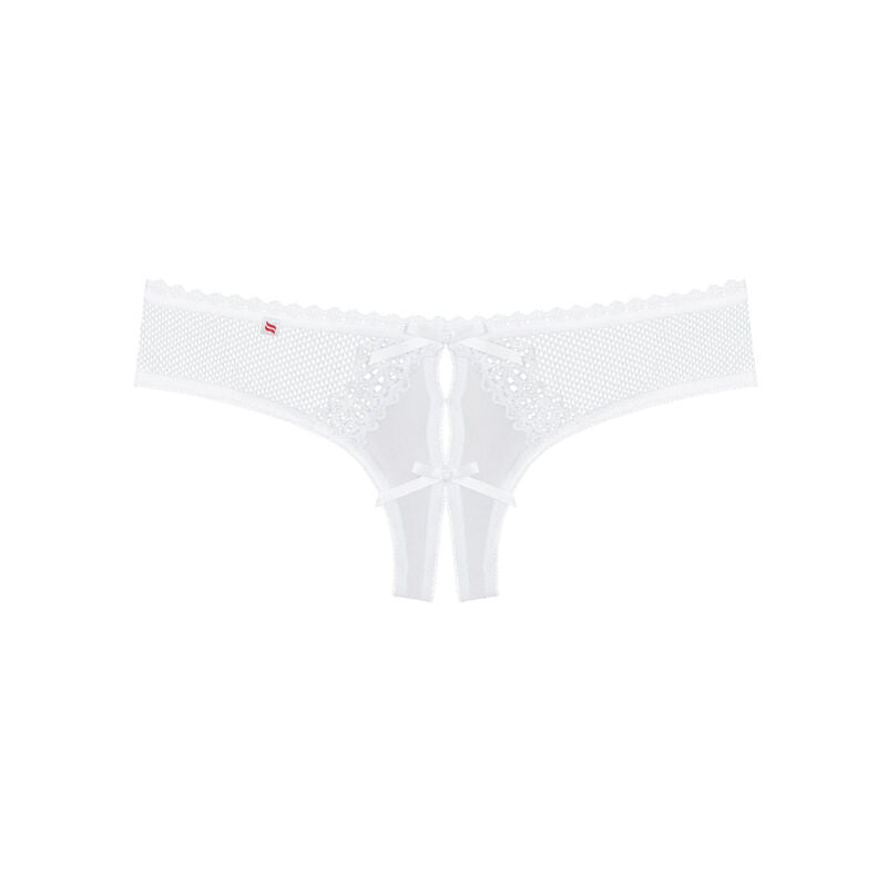 OBSESSIVE - MUTANDINE ALABASTRA SEXY CROTCHLESS BIANCO L/XL