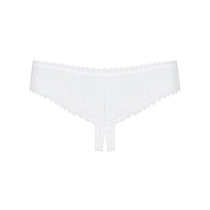 OBSESSIVE - MUTANDINE ALABASTRA SEXY CROTCHLESS BIANCO L/XL