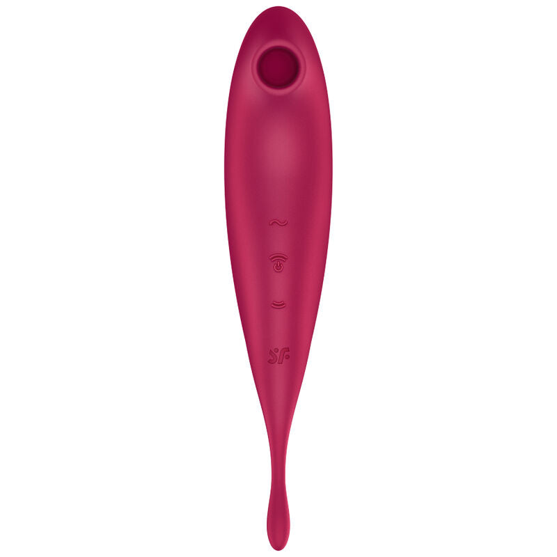 SATISFYER - STIMOLATORE E VIBRATORE TWIRLING PRO+ ROSSO