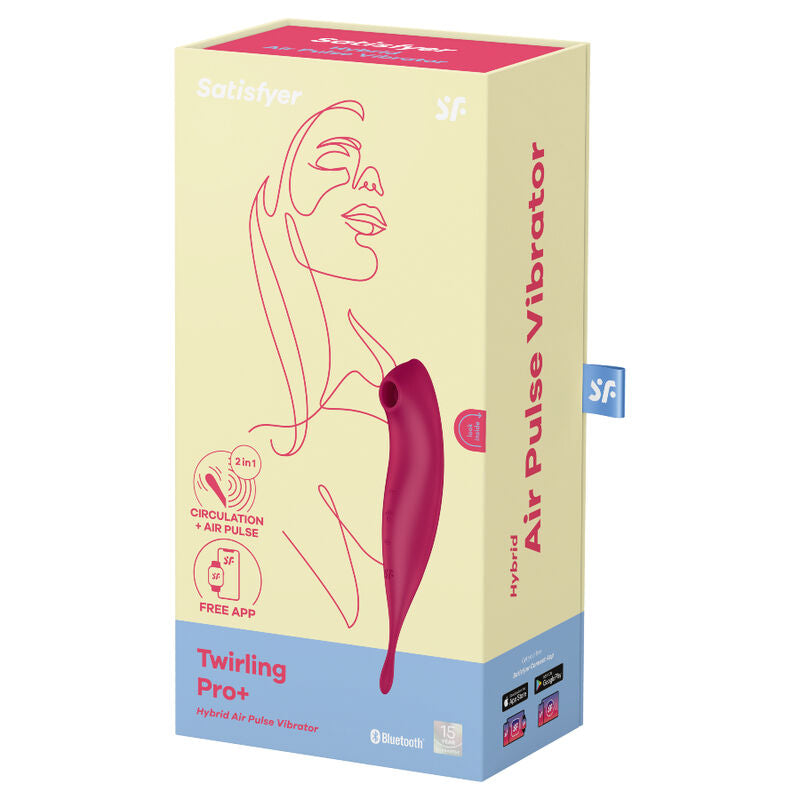 SATISFYER - STIMOLATORE E VIBRATORE TWIRLING PRO+ ROSSO