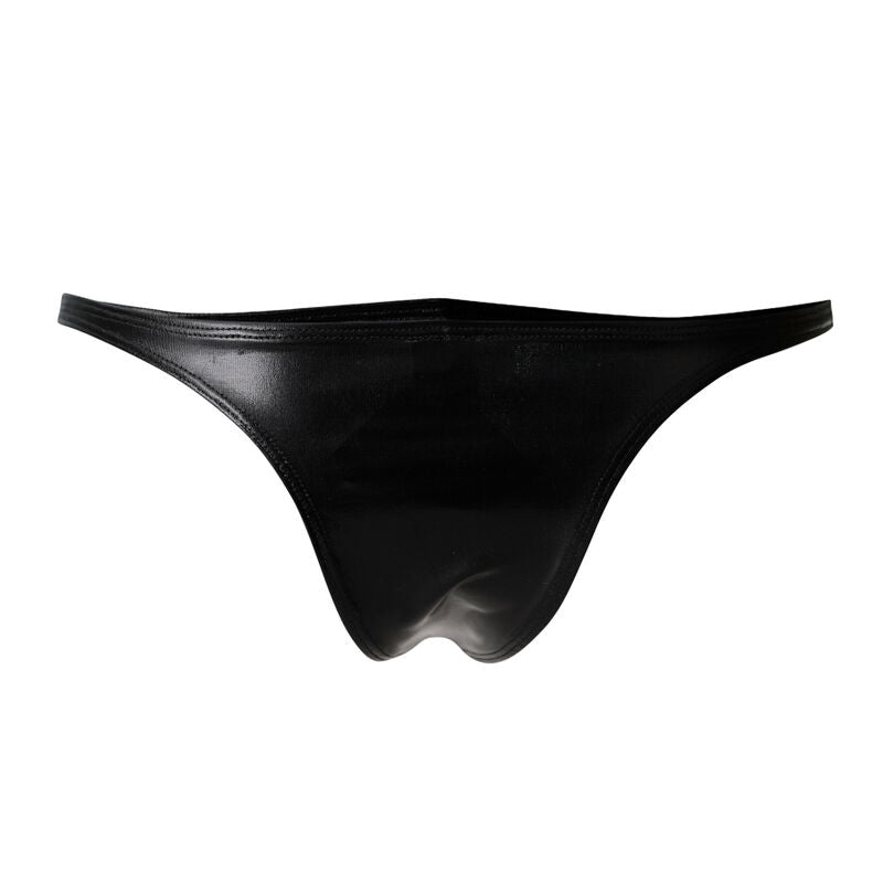 CUT4MEN - SLIP BRASILIANO IN PELLE NERA S