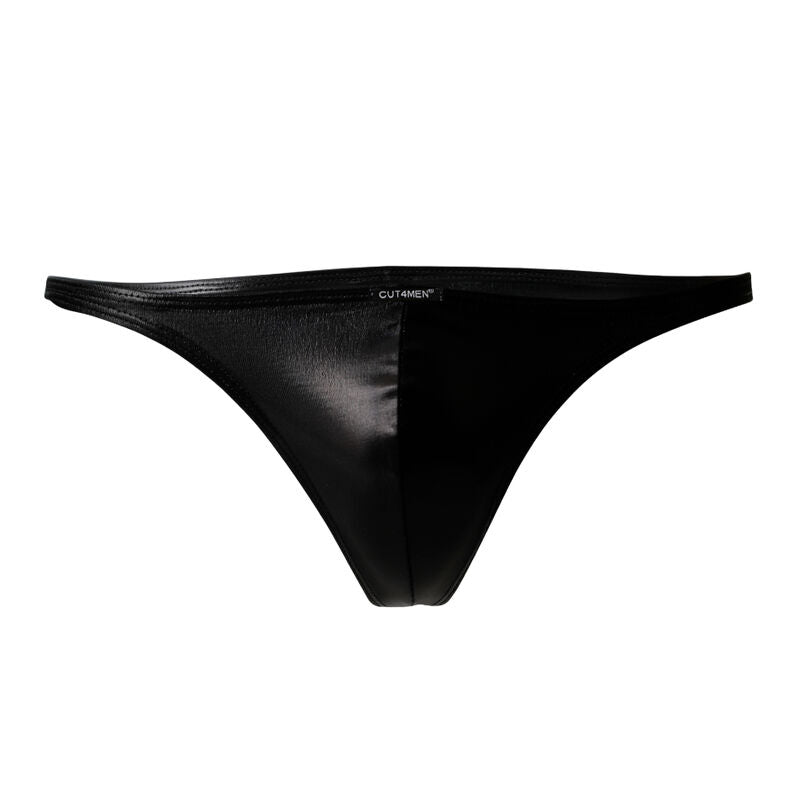 CUT4MEN - SLIP BRASILIANO IN PELLE NERA S