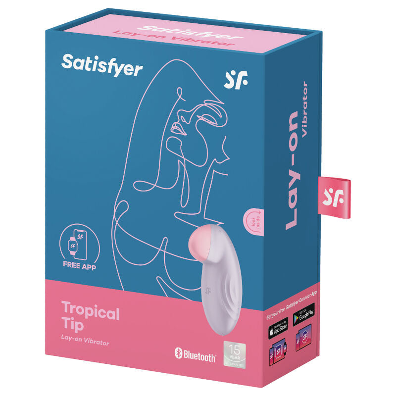 SATISFYER - VIBRATORE DA LAY-ON TROPICAL TIP BLU