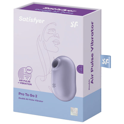 SATISFYER - PRO TO GO 2 DOPPIO STIMOLATORE E VIBRATORE VIOLA