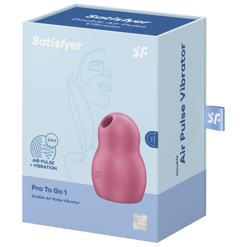 SATISFYER - PRO TO GO 1 DOPPIO STIMOLATORE E VIBRATORE ROSSO