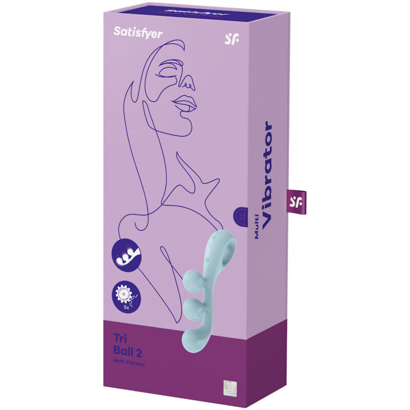 SATISFYER - MULTI VIBRATORE TRI BALL 2 BLU