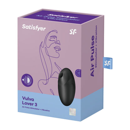 SATISFYER - STIMOLATORE E VIBRATORE VULVA LOVER 3 NERO