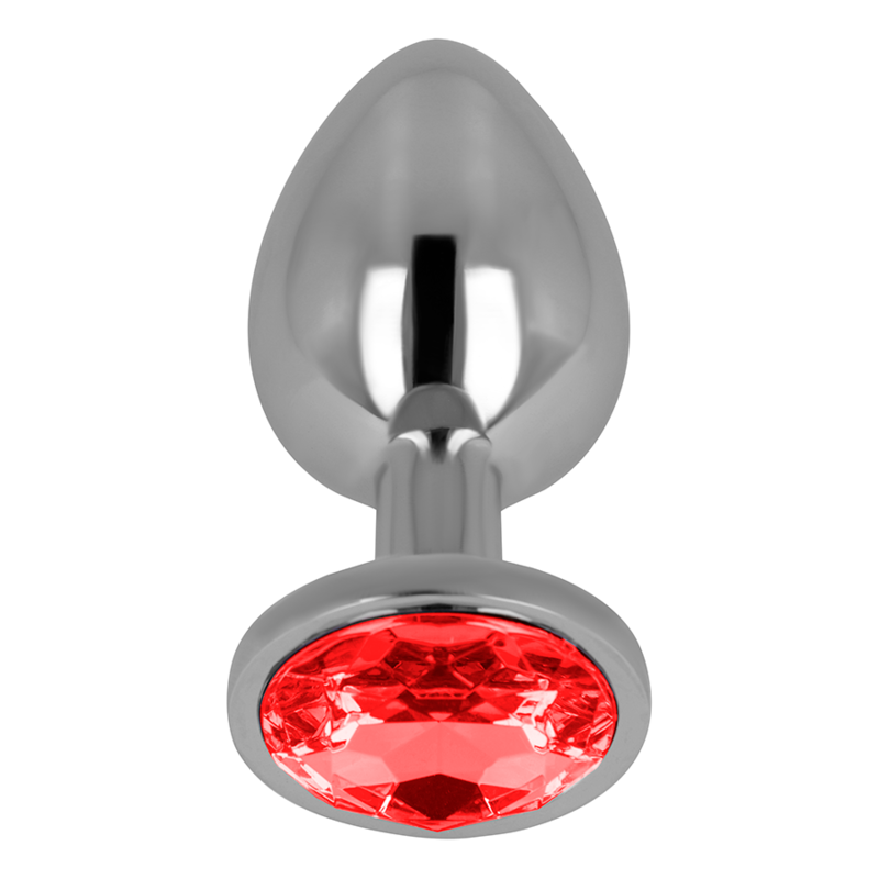 OHMAMA - PLUG ANALE CON CRISTALLO ROSSO 8 CM