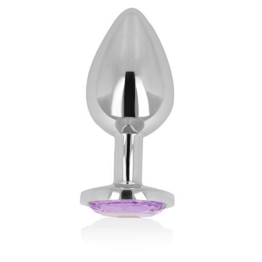 OHMAMA - PLUG ANALE CON CRISTALLO VIOLA 7 CM