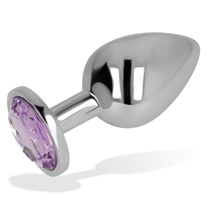 OHMAMA - PLUG ANALE CON CRISTALLO VIOLA 7 CM