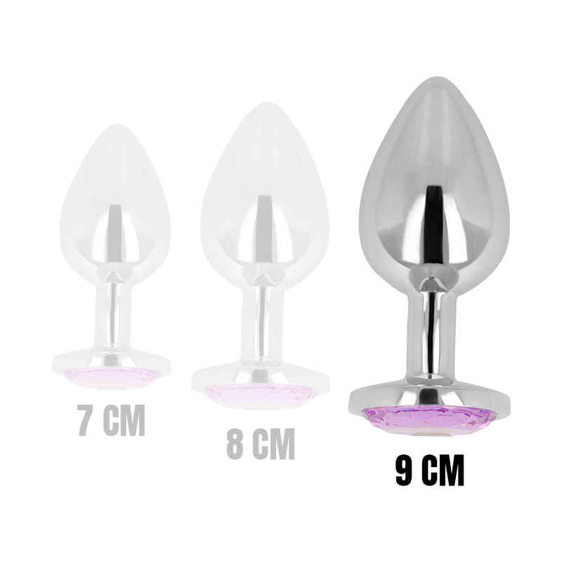 OHMAMA - PLUG ANALE CON CRISTALLO VIOLA 9 CM