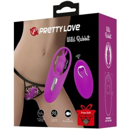 PRETTY LOVE - STIMOLATORE PER MUTANDINE CON TELECOMANDO WILD RABBIT LILLA