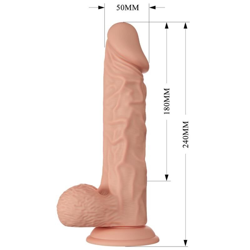 BAILE - BELLISSIMO INCONTRO DILDO REALISTICO FLESSIBILE BURAQ 24 CM NATURALE