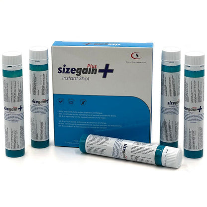 500 COSMETICS - SIZEGAIN PLUS INSTANT SHOT MALE ENERGIZER 5 UNITS