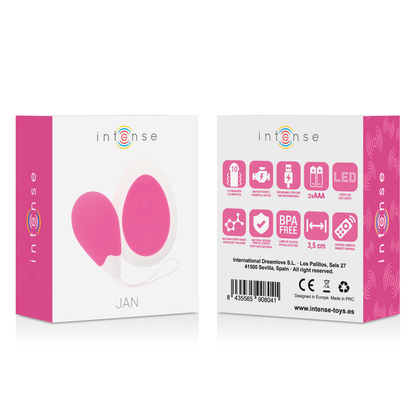 INTENSE - TELECOMANDO VIBRATORE JAN EGG ROSA