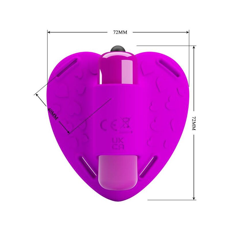 PRETTY LOVE - MASSAGGIATORE PER CLITORIDE HEARTBEAT 10 MODALIT DI VIBRAZIONE VIOLA