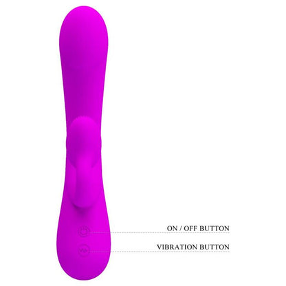 PRETTY LOVE - VIBRATORE SINCERO E VENTOSA CLITORIDE IN SILICONE VIOLA