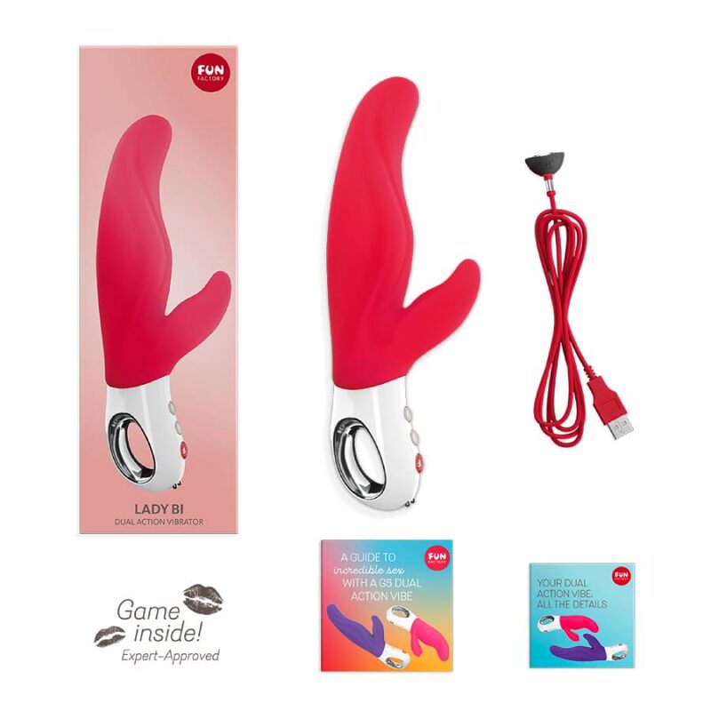 FUN FACTORY - VIBRATORE DOPPIO LADY BI INDIA ROSSO