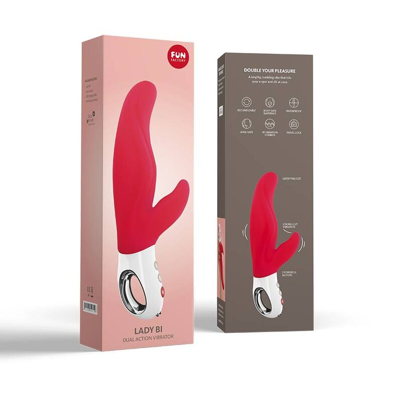 FUN FACTORY - VIBRATORE DOPPIO LADY BI INDIA ROSSO