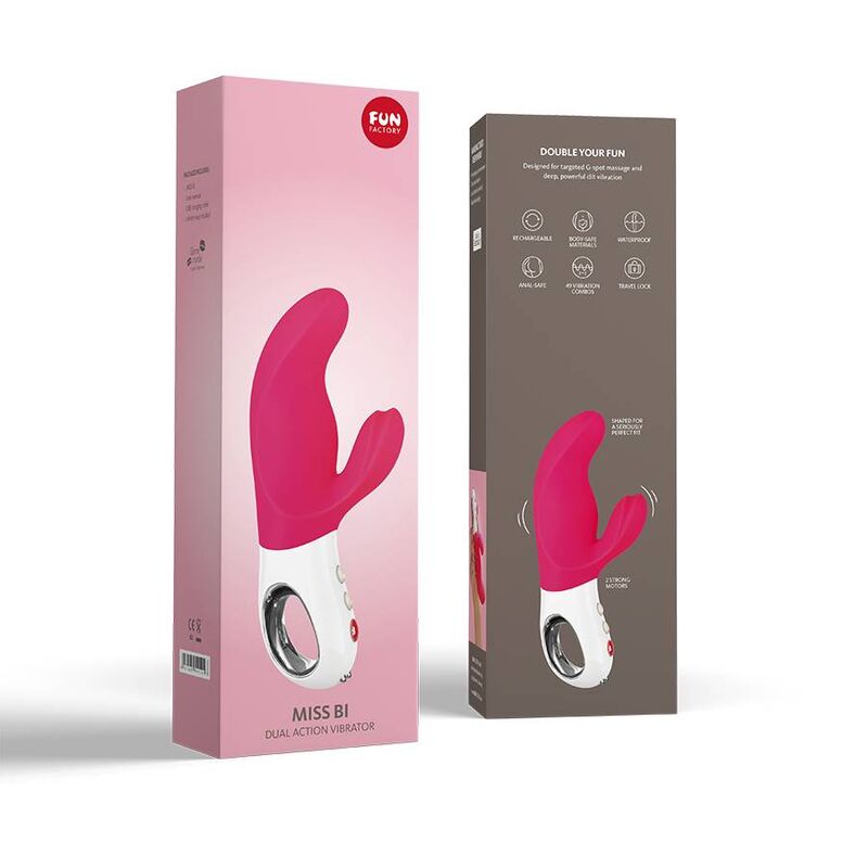 FUN FACTORY - MISS BI DUAL VIBRATORE ROSA BIANCO