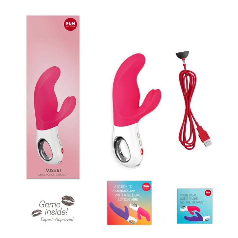 FUN FACTORY - MISS BI DUAL VIBRATORE ROSA BIANCO