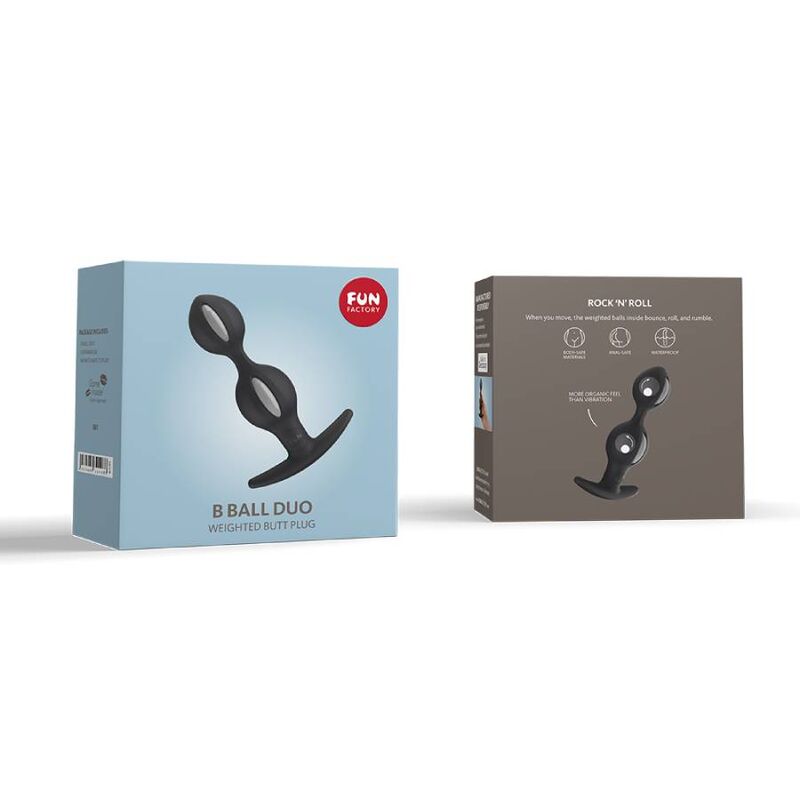 FUN FACTORY - PLUG ANALE B BALLS DUO CON MOTION GRIGIO NERO