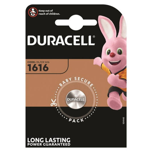 DURACELL - BATTERIA BOTTONE LITIO CR1616 3V 1 UNIT