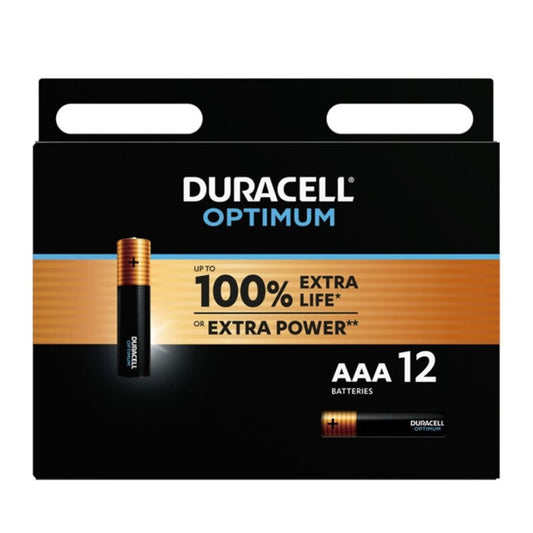 DURACELL - BATTERIA ALCALINA OPTIMUM 200 AAA LR03 12 UNIT