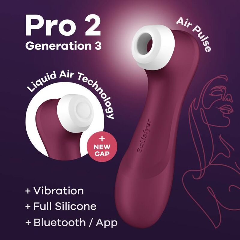 SATISFYER - PRO 2 GENERACIÓN 3 WINE ROSSO BLUETOOTH E APP