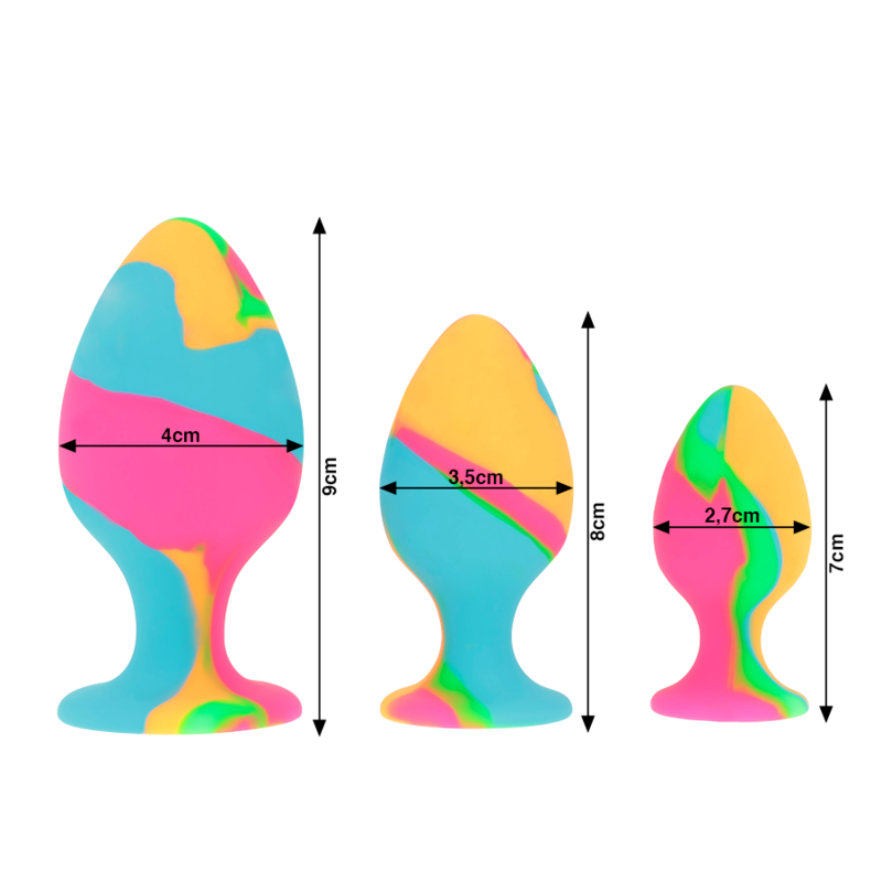 INTENSE - SET DI TAPPI IN SILICONE MULTICOLORE