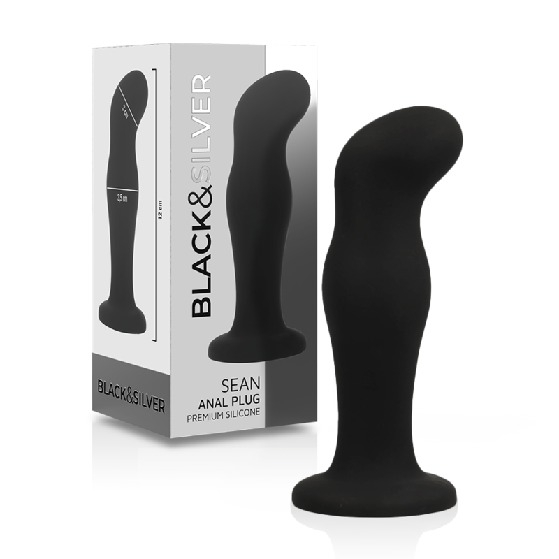 BLACK&SILVER - SEAN PLUG ANALE PREMIUM IN SILICONE NERO