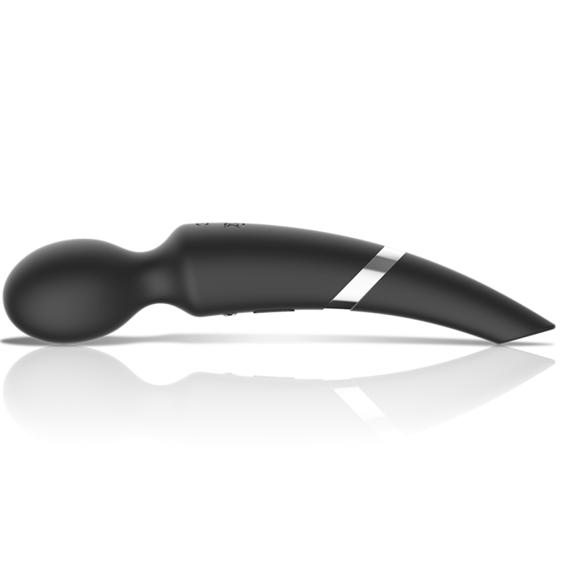 BLACK&SILVER - MASSAGGIATORE E ASPIRAZIONE IN SILICONE RICARICABILE BECK NERO