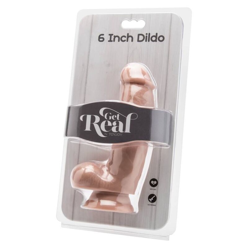 GET REAL - DILDO 12 CM CON PALLE DI PELLE