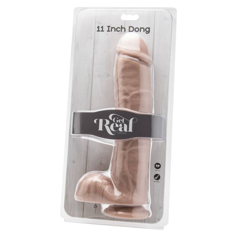 GET REAL - DILDO 28 CM CON PALLE DI PELLE