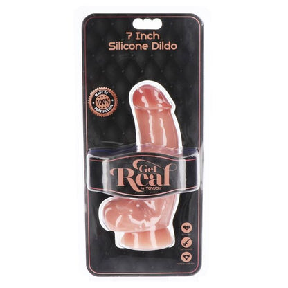 GET REAL - DILDO IN SILICONE 18 CM CON PALLE IN PELLE