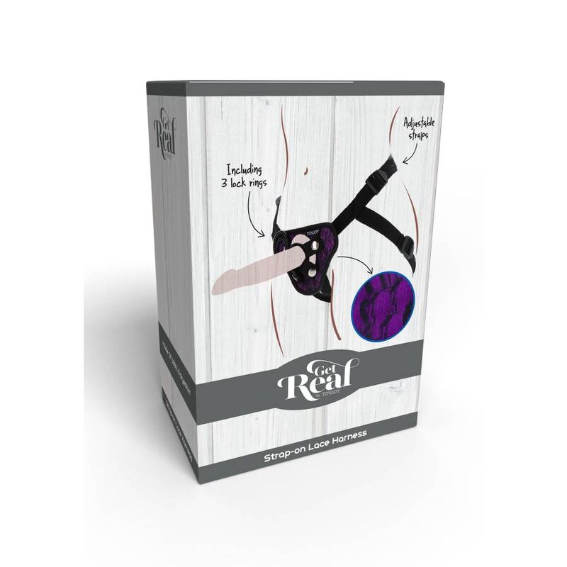 GET REAL - IMBRAGATURA IN PIZZO CON CINTURINO VIOLA