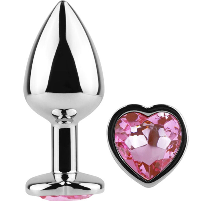 SECRETPLAY - TAPPO IN METALLO FUCSIA CUORE TAGLIA PICCOLA 7 CM