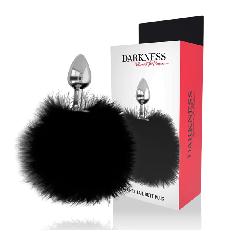 DARKNESS - BUTTPLUG ANALE EXTRA CON CODA NERA 7 CM