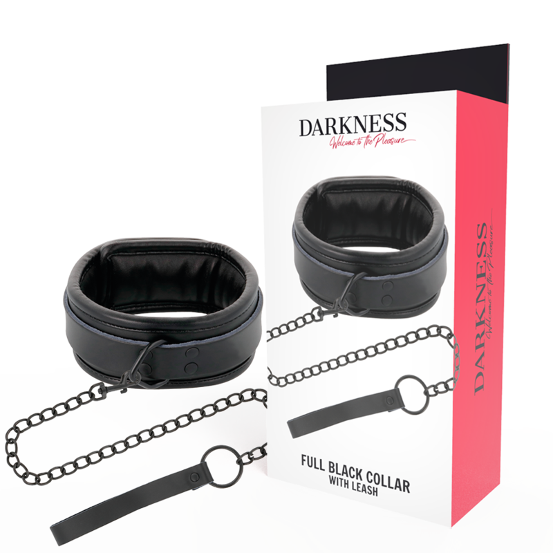 DARKNESS - COLLANA NERA CON CATENA